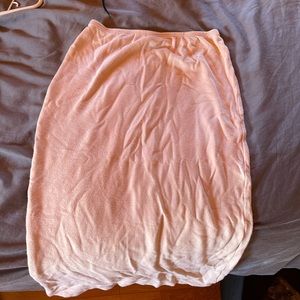 Tan American Apparel Pencil Skirt